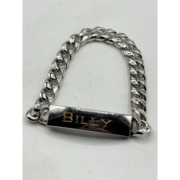 Vintage Speidel silver id name Billy bracelet - Picture 3 of 6